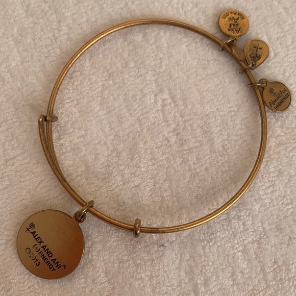 Alex and Ani One Nation Under God Charm Bracelet Gold Finish 2”- 3.5” - Picture 3 of 4